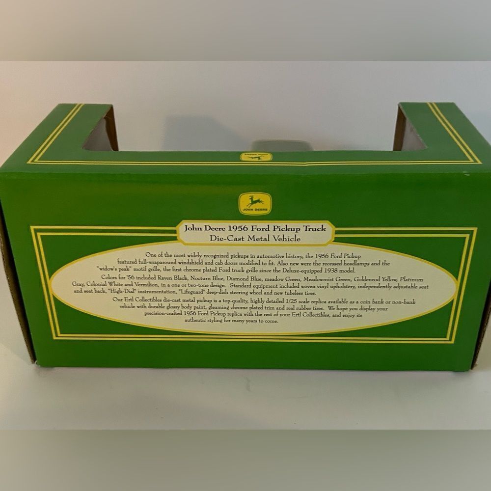 ERTL JOHN DEERE 1956 FORD PICKUP TRUCK DIE-CAST METAL VEHICLE NIB - Picture 6 of 6